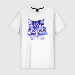 Мужская slim-футболка Blue Cat