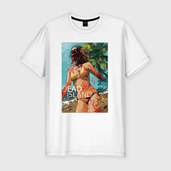 Мужская slim-футболка Мёртвый остров