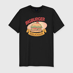 Футболка slim-fit Delicious Burger, цвет: черный