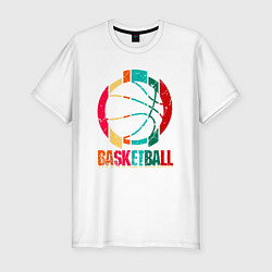 Футболка slim-fit Color Basketball, цвет: белый