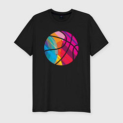 Футболка slim-fit Rainbow Ball, цвет: черный