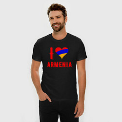 Футболка slim-fit I Love Armenia, цвет: черный — фото 2
