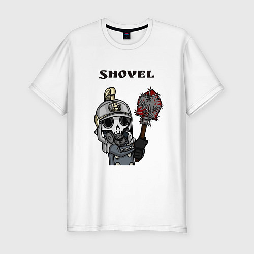 Мужская slim-футболка Shovel / Белый – фото 1
