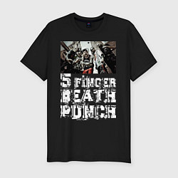 Футболка slim-fit Five Finger Death Punch, цвет: черный
