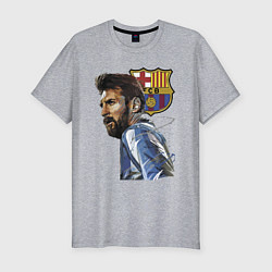 Футболка slim-fit Lionel Messi Barcelona Argentina Striker, цвет: меланж