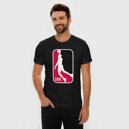 Мужская slim-футболка Jordan GOAT / Черный – фото 3
