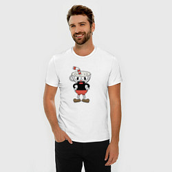 Футболка slim-fit Cuphead, цвет: белый — фото 2