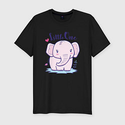 Мужская slim-футболка Маленький слоненок