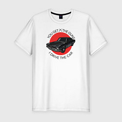 Футболка slim-fit You get the guns I drive the car Guy Ritchie, цвет: белый