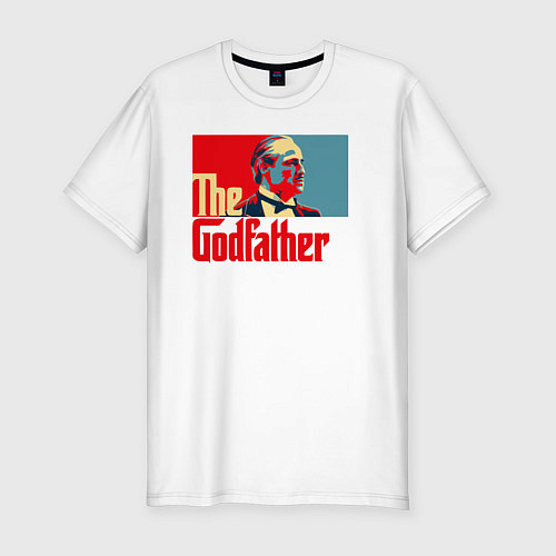 Мужская slim-футболка Godfather logo / Белый – фото 1