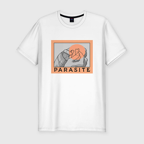 Мужская slim-футболка Parasite / Белый – фото 1