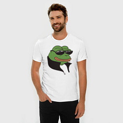 Футболка slim-fit Лягушонок Пепе, цвет: белый — фото 2