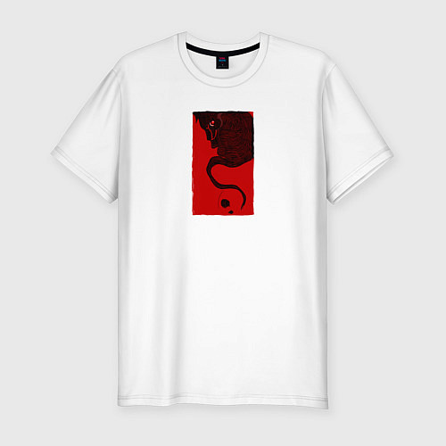 Мужская slim-футболка Злой Пес / Белый – фото 1