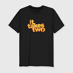 Мужская slim-футболка It Takes Two Logo