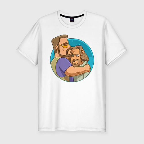 Мужская slim-футболка Уолтер и Джеффри / Белый – фото 1