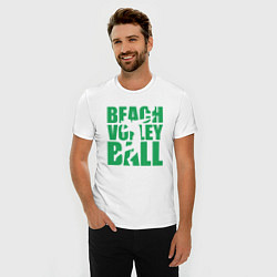 Футболка slim-fit Beach Volleyball, цвет: белый — фото 2