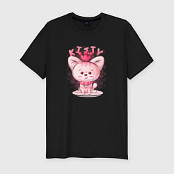Мужская slim-футболка Котенок kitty