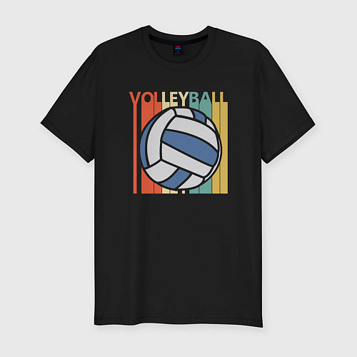 Мужская slim-футболка True Volleyball / Черный – фото 1