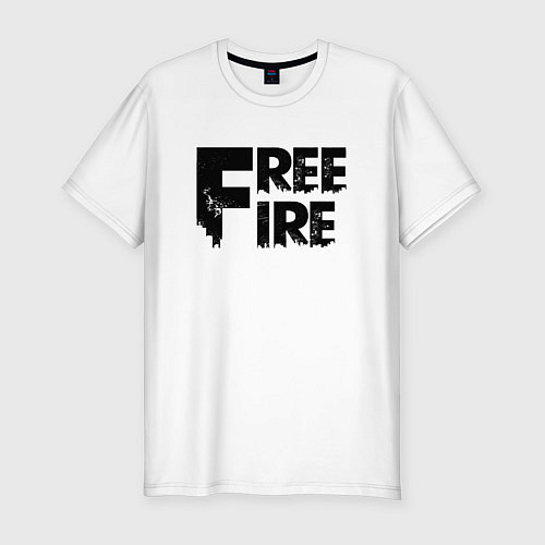 Мужская slim-футболка Free Fire big logo / Белый – фото 1