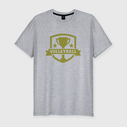 Мужская slim-футболка Чемпион - Волейбол