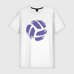 Мужская slim-футболка Мяч - Волейбол