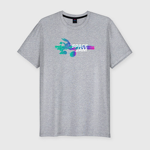 Мужская slim-футболка Space Jam / Меланж – фото 1