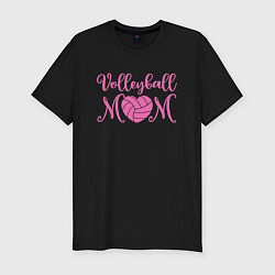 Мужская slim-футболка Волейбольная мама