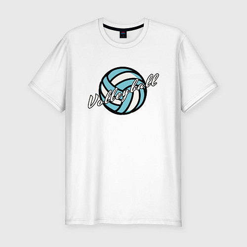 Мужская slim-футболка Sport - Volleyball / Белый – фото 1