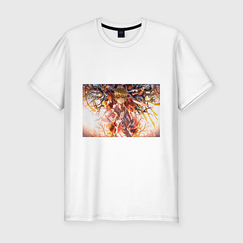 Мужская slim-футболка Священный сосуд Секи / Белый – фото 1
