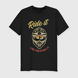 Футболка slim-fit Ride it like you stole it, цвет: черный