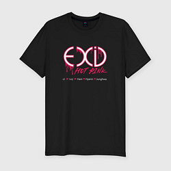 Футболка slim-fit EXID Hot Pink, цвет: черный