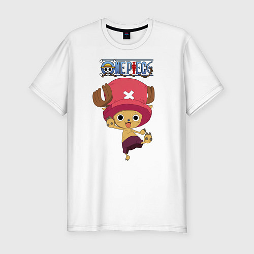 Мужская slim-футболка Тони Тони Чоппер One Piece / Белый – фото 1
