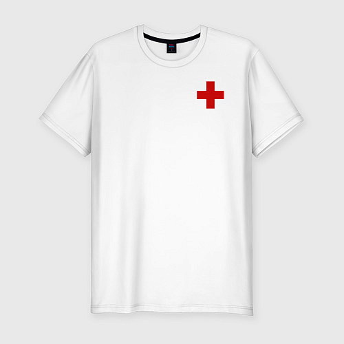Мужская slim-футболка Hospital BIG / Белый – фото 1