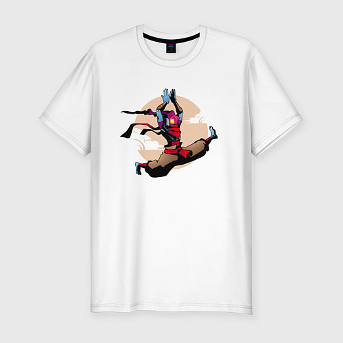 Мужская slim-футболка Dead Cells Jump / Белый – фото 1