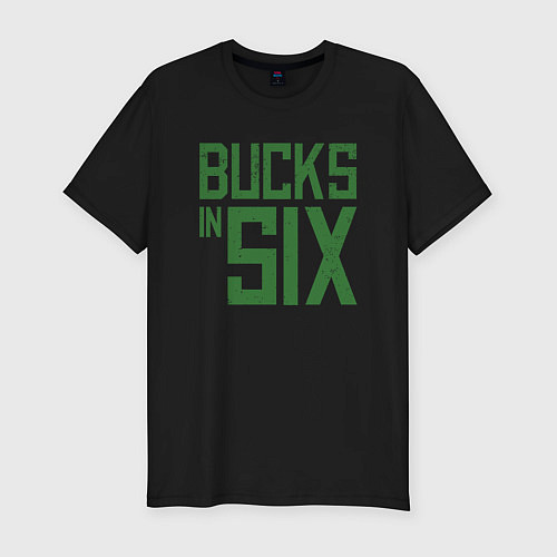 Мужская slim-футболка Bucks In Six / Черный – фото 1