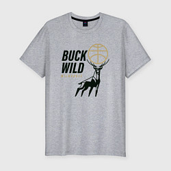 Футболка slim-fit Buck Wild, цвет: меланж