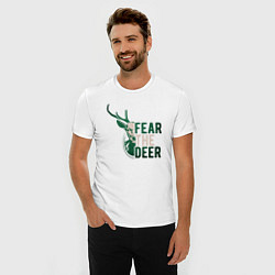 Футболка slim-fit Fear The Deer, цвет: белый — фото 2