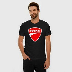 Футболка slim-fit DUCATI ДУКАТИ ЭМБЛЕМА, цвет: черный — фото 2