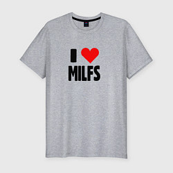 Мужская slim-футболка Milf hunter