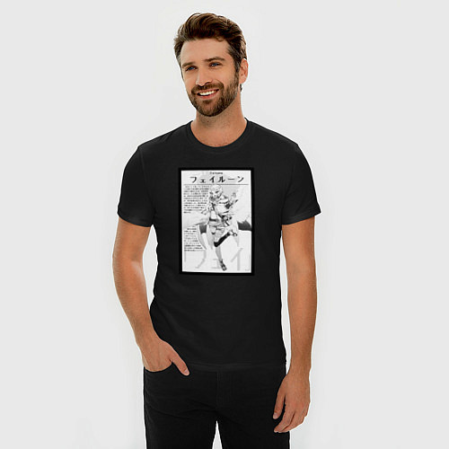 Мужская slim-футболка Аниме кумоко аниме / Черный – фото 3
