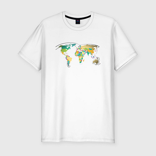 Мужская slim-футболка World Cat / Белый – фото 1