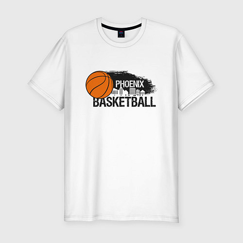 Мужская slim-футболка Basketball Phoenix / Белый – фото 1