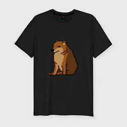 Мужская slim-футболка Собака Мем!