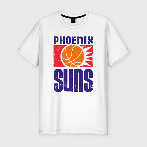 Мужская slim-футболка Phoenix Suns / Белый – фото 1