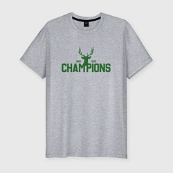 Футболка slim-fit Bucks Champions, цвет: меланж