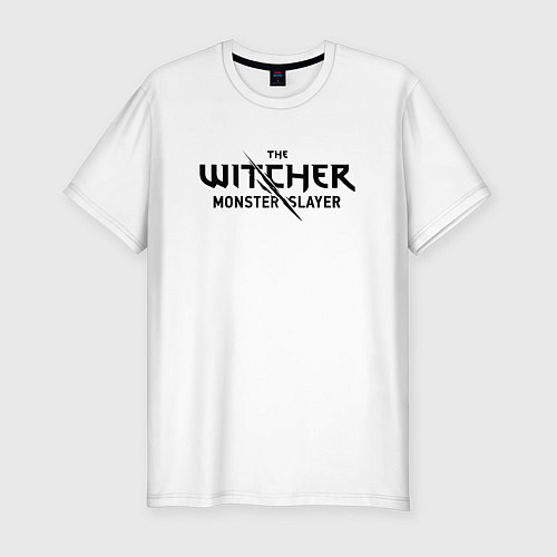 Мужская slim-футболка Ведьмак: Охотник на Монстров / Белый – фото 1
