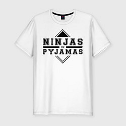 Футболка slim-fit Ninjas In Pyjamas, цвет: белый