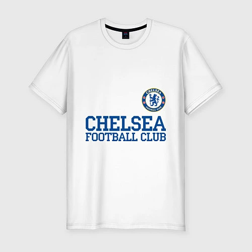 Мужская slim-футболка Chelsea FC: Blue / Белый – фото 1