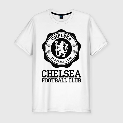 Мужская slim-футболка Chelsea FC: Emblem / Белый – фото 1