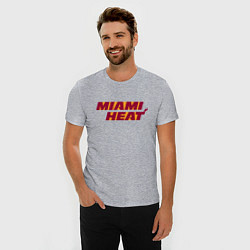 Футболка slim-fit NBA - Miami Heat, цвет: меланж — фото 2